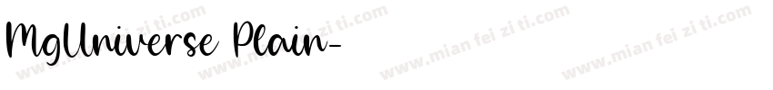 MgUniverse Plain字体转换